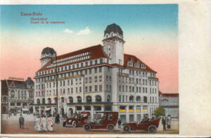Handelshof in Essen 1918 colorierte Postkarte